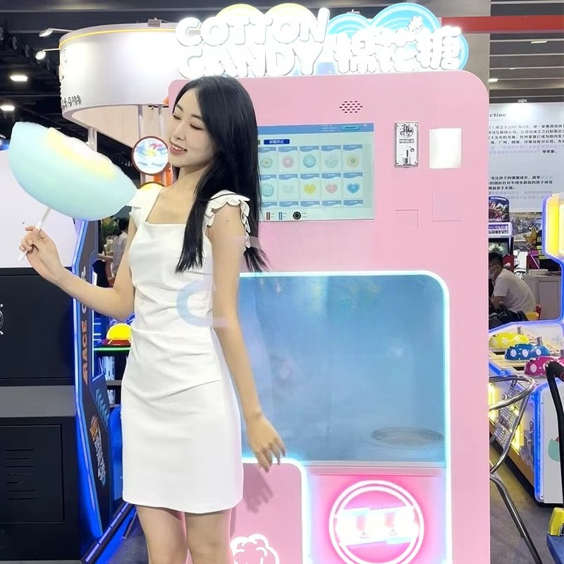 Candy Vending Machine - Anpassbares Roboterdesign Vollautomatischer Intelligenter Marshmallow-Zuckerwatte-Verkaufsautomat Hochprofitables