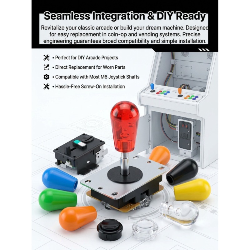 Arcade Games And Vending - 1 Stück M6 Joystick Amerikanischer Kugelkopf