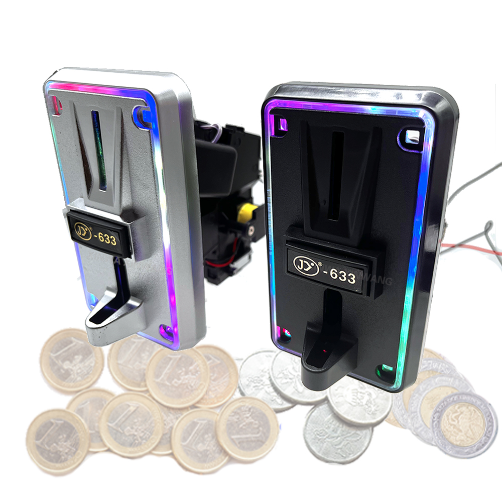 Arcade Games And Vending - Multi-Währungs-Münzprüfer mit LED-Anzeige, 6-Kanal-Geldbeutel für Kreditkartenvalidierung,
