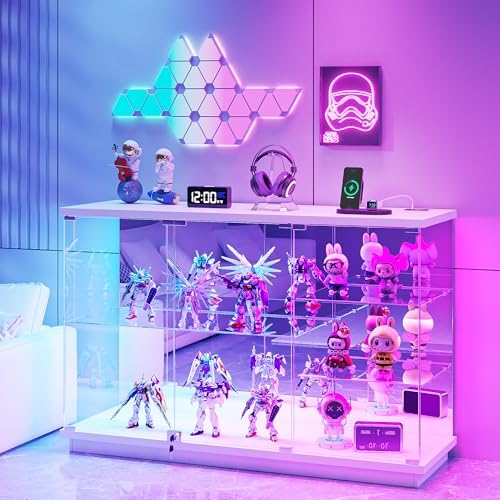 Glass Cabinet Display - RGB-Glasvitrine mit Schloss für Sammlerstücke und