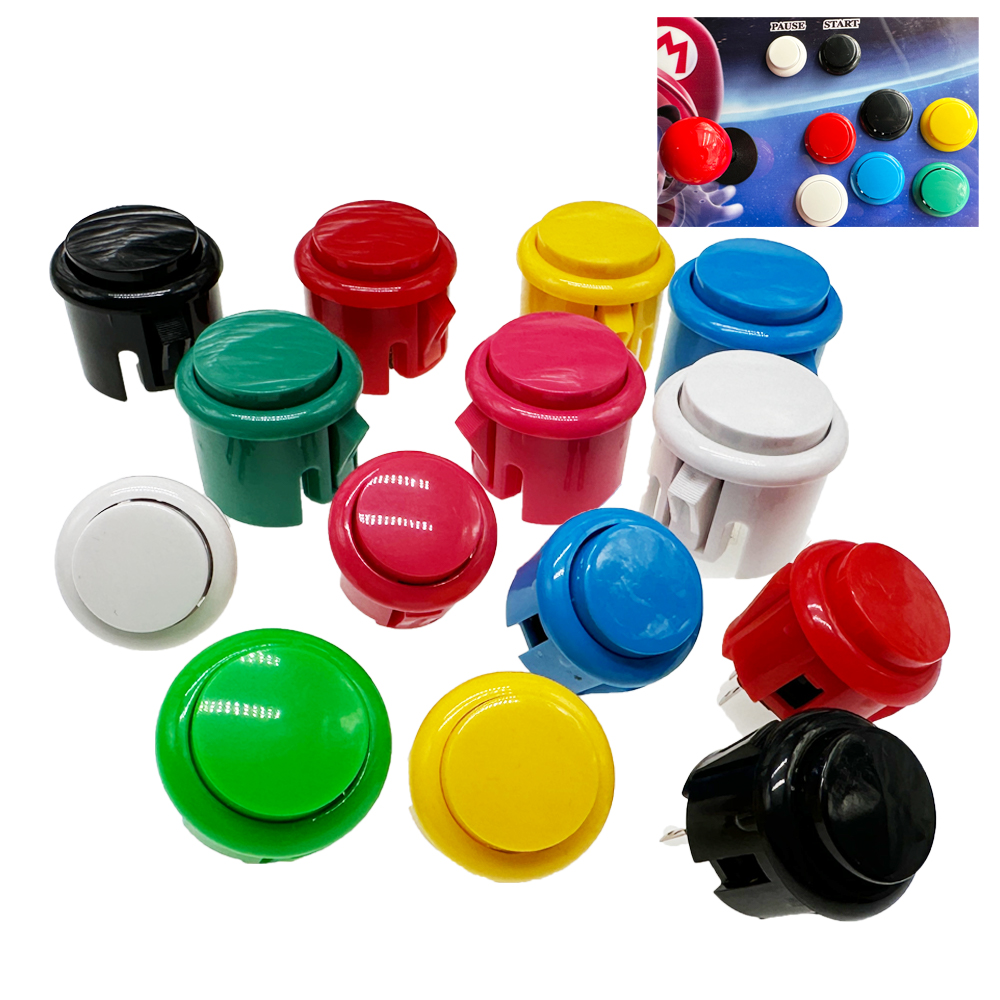 Arcade Wangan Midnight - 12 Stück Sanwa-Kopie-Tasten 30mm 24mm Arcade-Drucktastenschalter