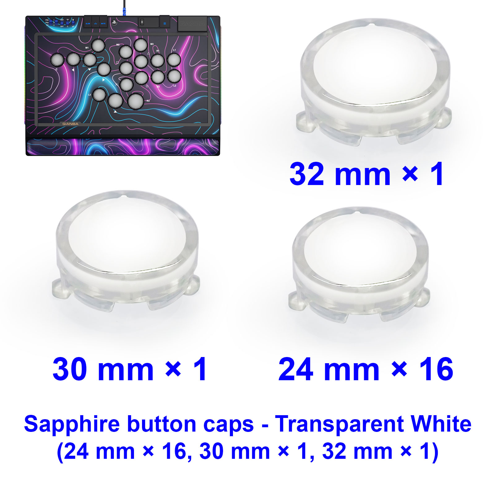 Joystick Arcade Parts - QANBA SAPPHIRE S1 Tastenkappen Arcade-Spiel Zubehör