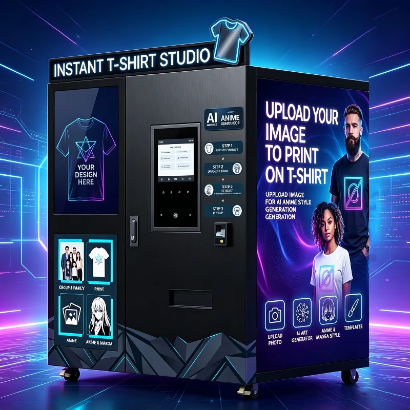 Arcade Ticket Machine - KI-Intelligenter Kleidungs-Verkaufsautomat mit Elektronischem Touchscreen für