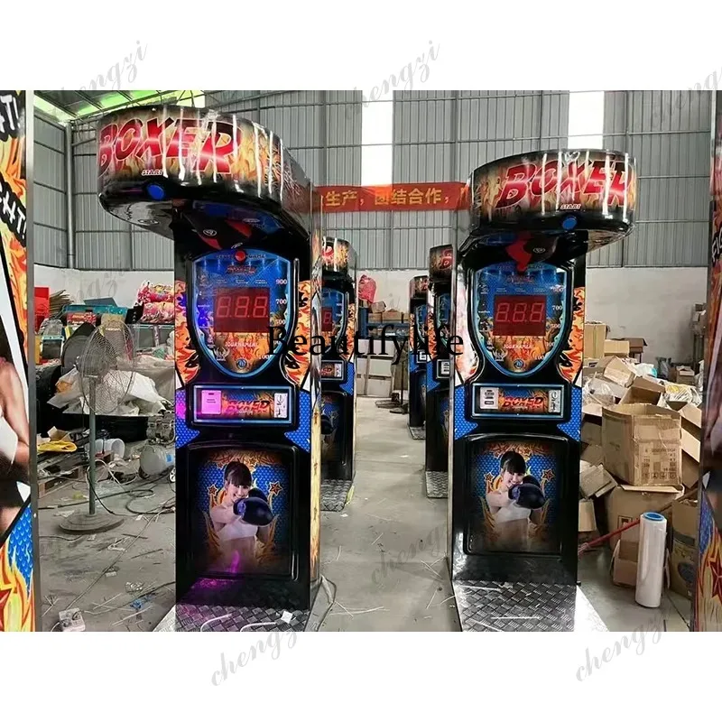 Boxing Machine Arcade - HR Indoor-Sportboxautomat, münzbetrieben, Arcade-Einlösungssystem, Street-Boxing, Metallkonstruktion
