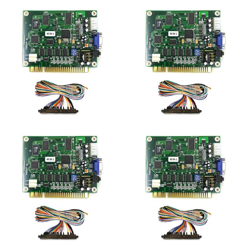 Usb Game Board Jamma - Effizientes 4X 60-in-1 Multicade PCB-Board Arcade-Spielbrett