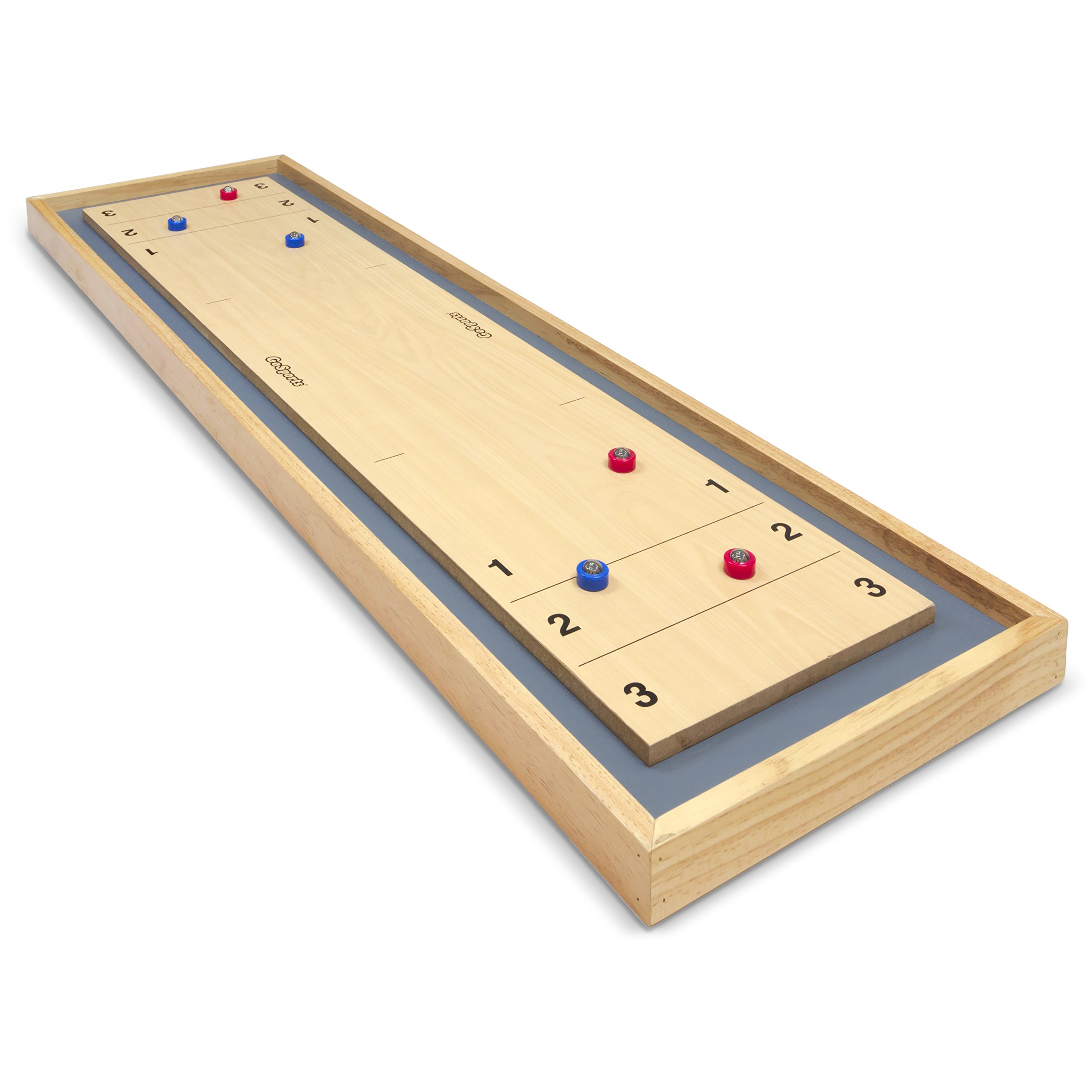 Air Hockey Table - Shuffleboard und Curling 2-in-1 Holz-Tischspiel mit