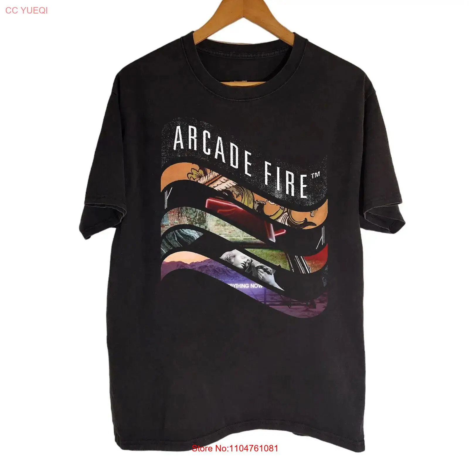 Arcade No - SELTENES Arcade Fire T-Shirt aus schwarzer