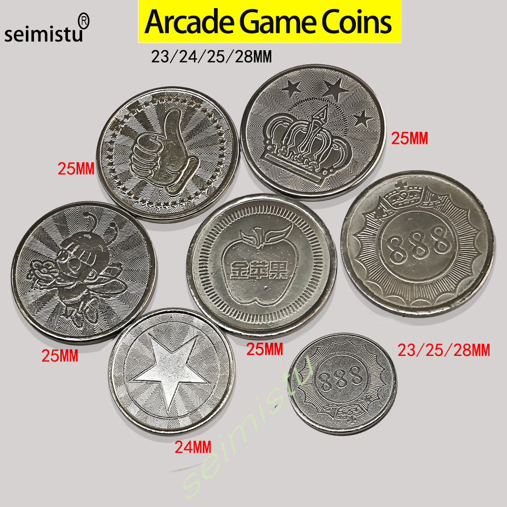 Arcade Vending Machines - 100 stücke Edelstahl 23/24/25mm Tokens Crown