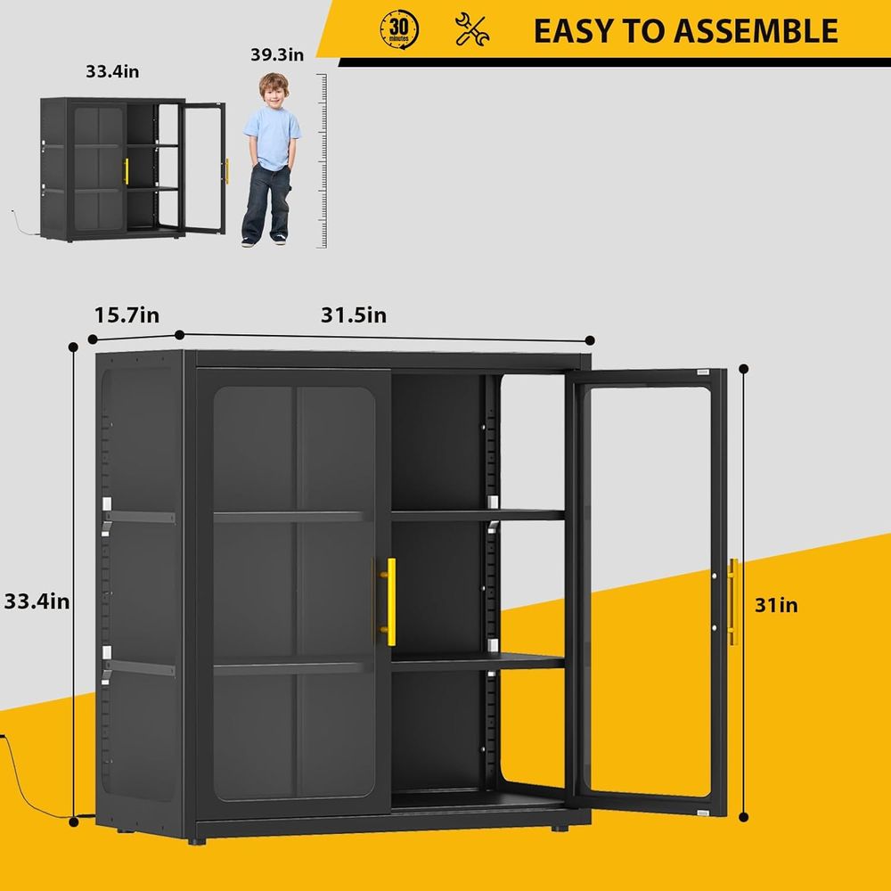 34 Zoll Hohe Glasvitrine mit V – Glass Cabinet Display Bewertung und Preis