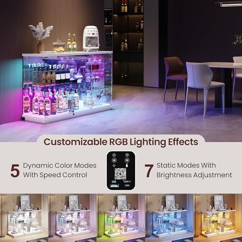 RGB-Glasvitrine mit Schloss fü – Glass Cabinet Display Bewertung und Preis