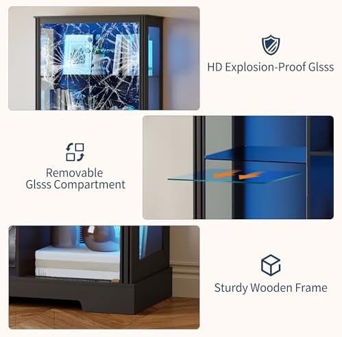 71'' Vitrine mit 5 Ebenen und  – Glass Cabinet Display Bewertung und Preis