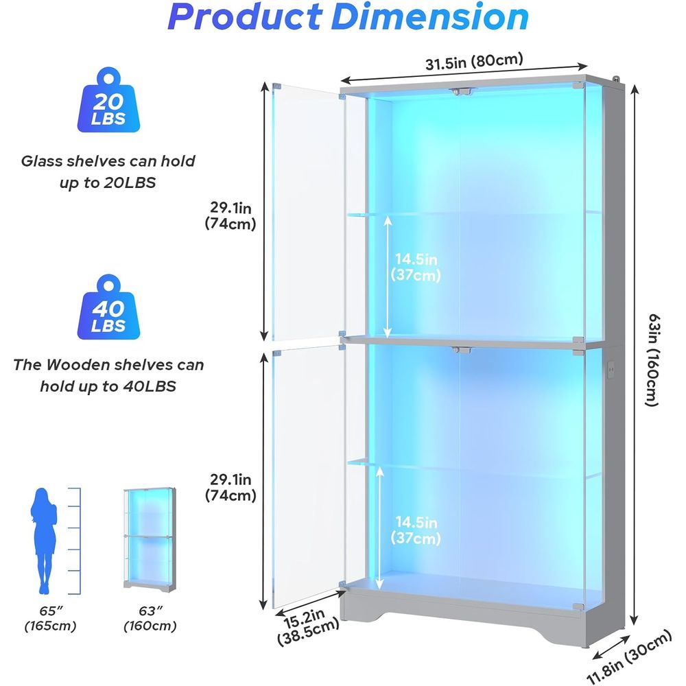 4-stufige Glasvitrine mit Bewe – Glass Cabinet Display Bewertung und Preis