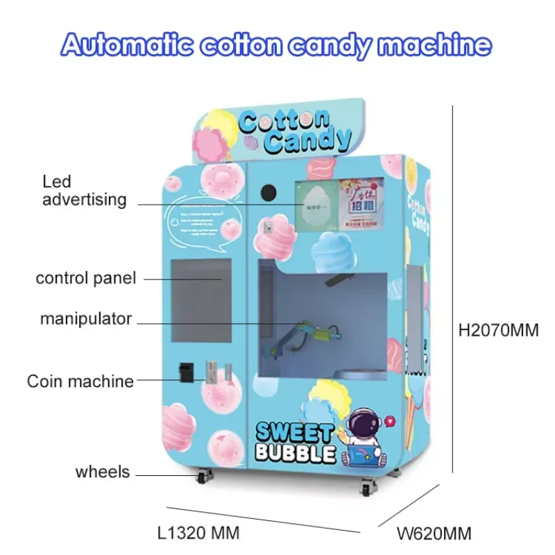 Kundenspezifische Zuckerwattem – Candy Vending Machine Bewertung und Preis