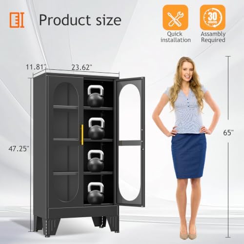 47 Zoll hoher abschließbarer V – Glass Cabinet Display Bewertung und Preis