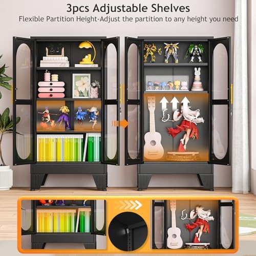 47 Zoll hoher abschließbarer V – Glass Cabinet Display Bewertung und Preis