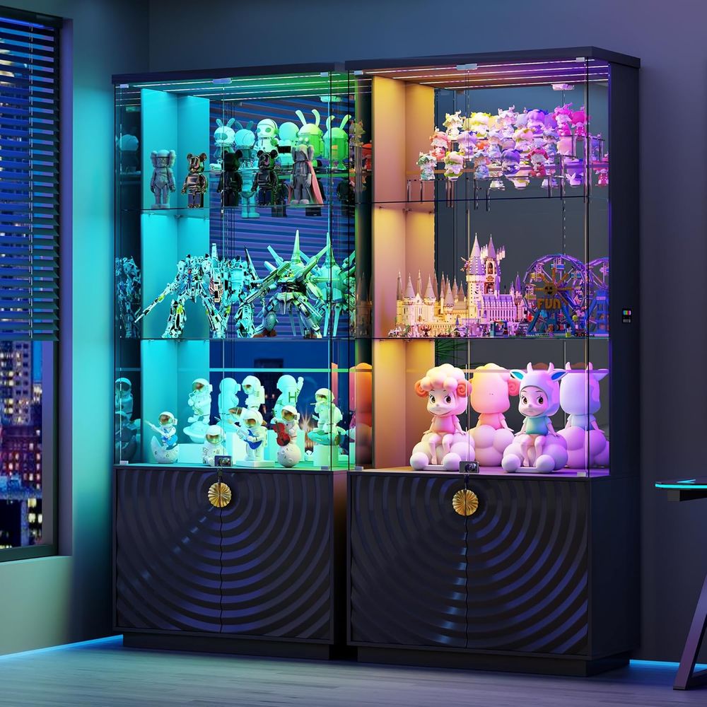 71 Glas-Vitrine, 4-stufiger Sc – Glass Cabinet Display Bewertung und Preis