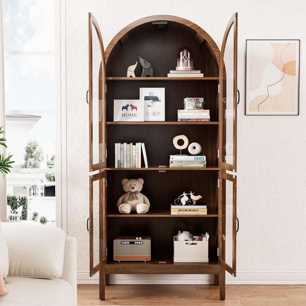 70,9 cm Hohe Walnuss-Acrylglas – Glass Cabinet Display Bewertung und Preis
