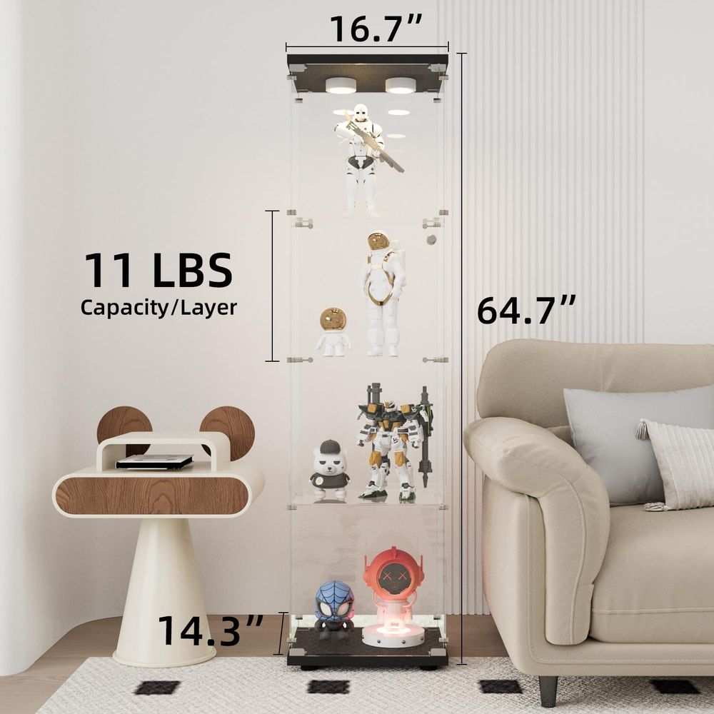 LED-Beleuchtete Glasschaukaste – Glass Cabinet Display Bewertung und Preis
