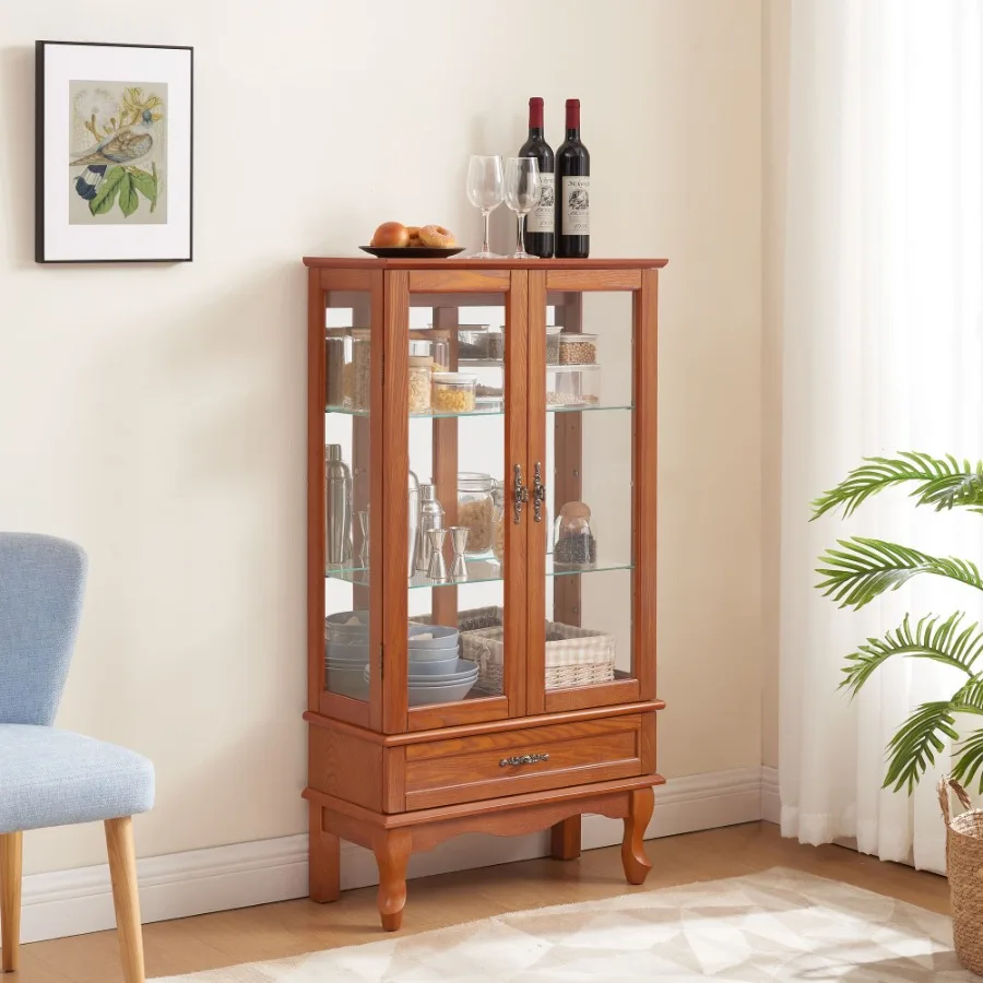 Beleuchteter Glas-Vitrinenschr – Glass Cabinet Display Bewertung und Preis