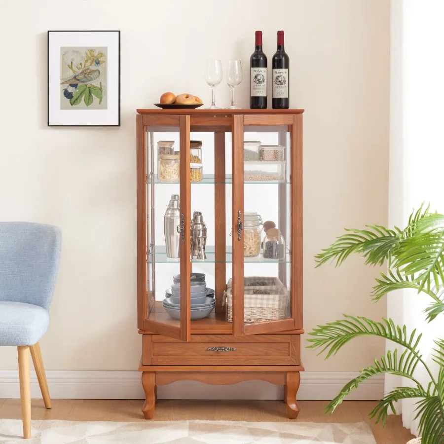 Beleuchteter Glas-Vitrinenschr – Glass Cabinet Display Bewertung und Preis