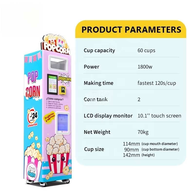 Maßgefertigte Intelligente Pop – Popcorn Vending Machine Bewertung und Preis