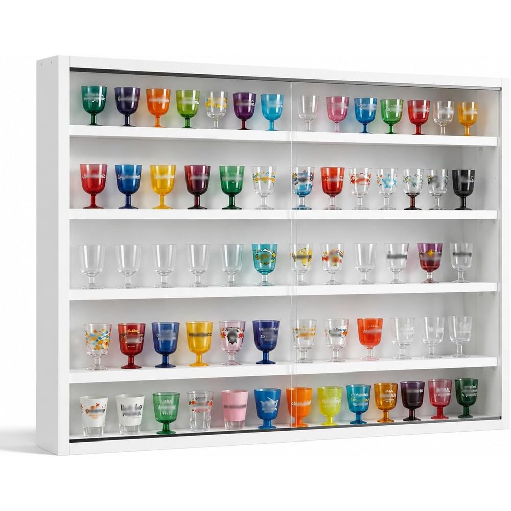 5-stöckiger Wandmontierter Sch – Glass Cabinet Display Bewertung und Preis